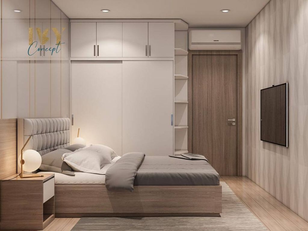 Phòng ngủ - Căn hộ Vinhomes Grand Park Quận 9 (Ms Hân) - Phong cách Modern  | Space T