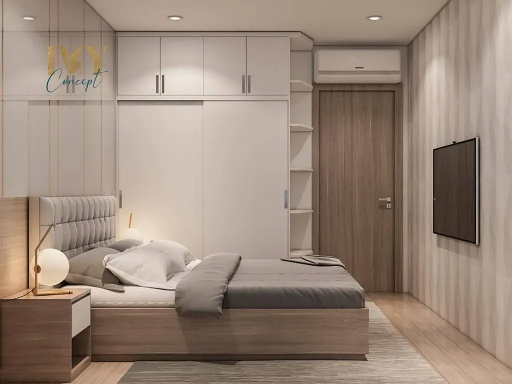Phòng ngủ - Căn hộ Vinhomes Grand Park Quận 9 (Ms Hân) - Phong cách Modern | Space T