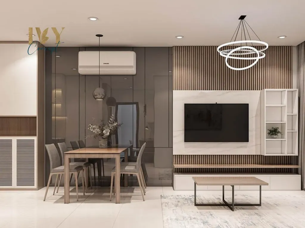 Phòng khách, Phòng ăn - Căn hộ Vinhomes Grand Park Quận 9 (Ms Hân) - Phong cách Modern | Space T
