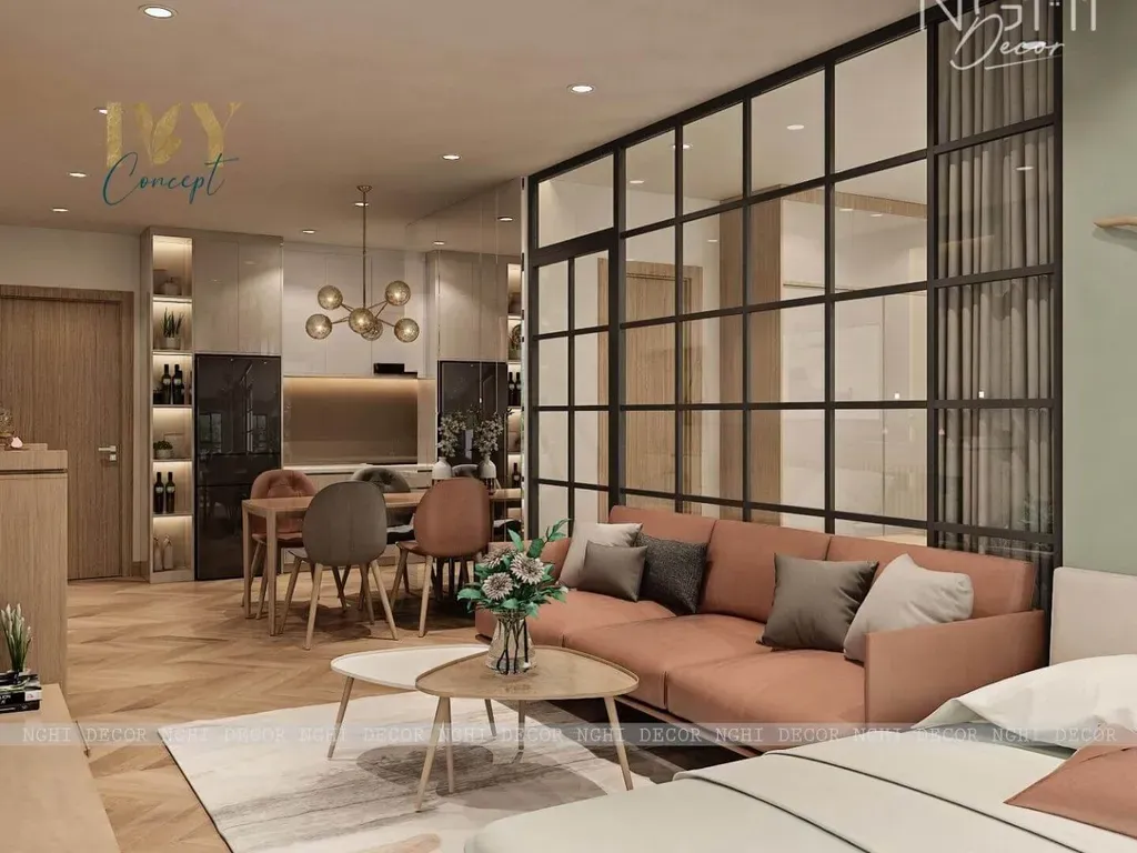 Phòng khách, Phòng ăn - Căn hộ Emerald Celadon City Tân Phú (Mr Long) - Phong cách Modern | Space T