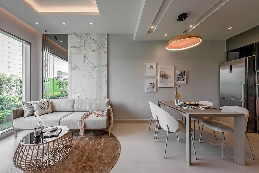 Phòng khách, Phòng ăn - Căn hộ An Gia Westgate Bình Chánh 63m2 - Phong cách Modern  | Space T