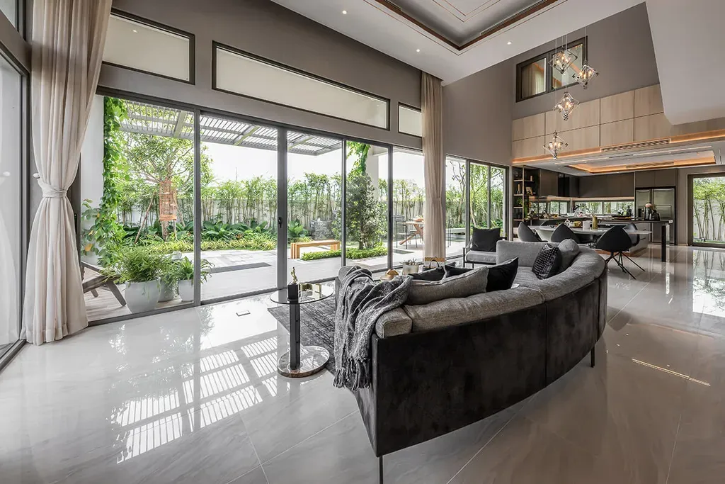 Phòng khách - The Standard Showflat Villa 2 Bình Dương - Phong cách Modern | Space T