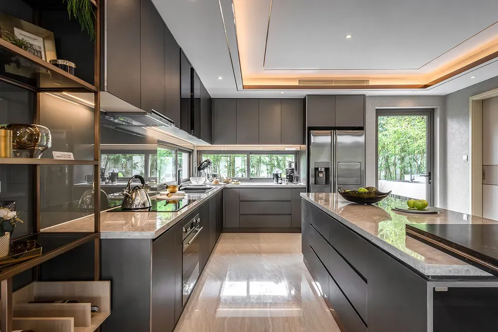 Phòng bếp - The Standard Showflat Villa 2 Bình Dương - Phong cách Modern | Space T