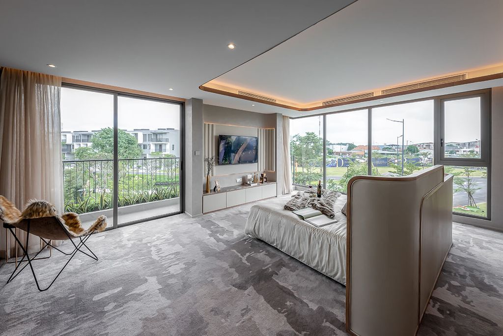 Phòng ngủ - The Standard Showflat Villa 2 Bình Dương - Phong cách Modern  | Space T