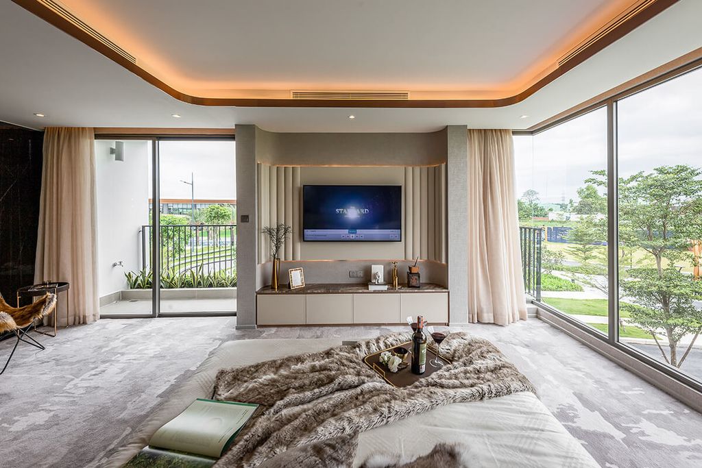 Phòng ngủ - The Standard Showflat Villa 2 Bình Dương - Phong cách Modern  | Space T