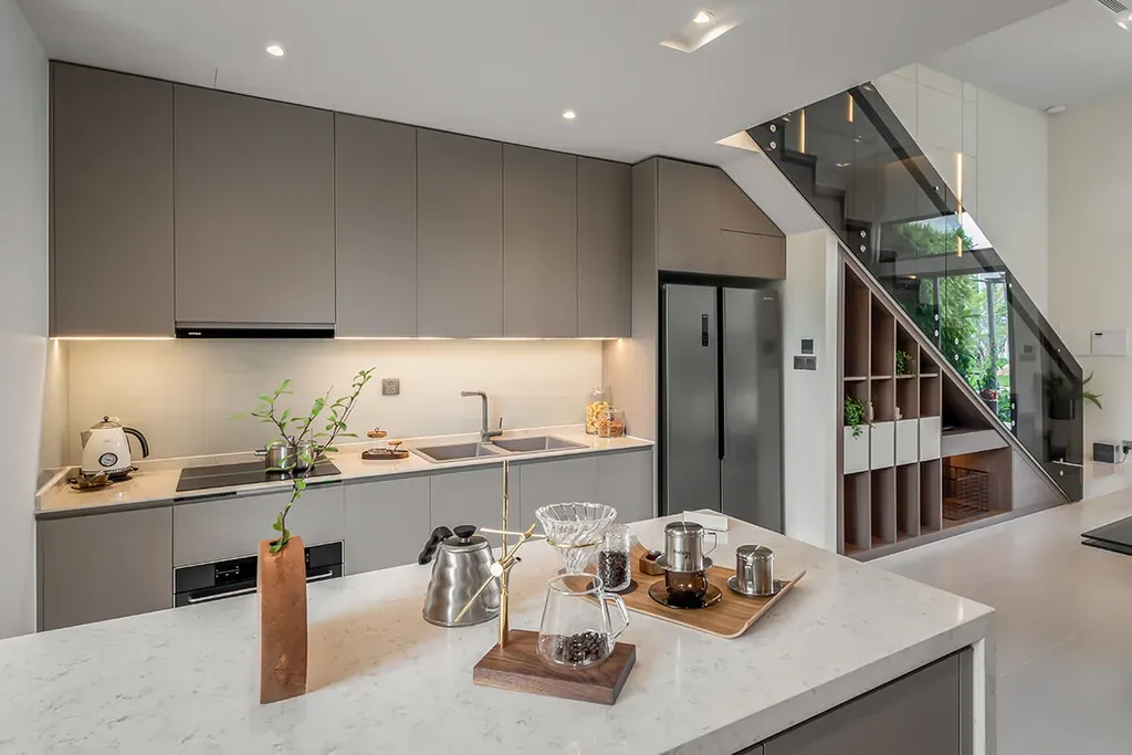 Phòng bếp - The Standard Showflat Villa 1 Bình Dương - Phong cách Modern | Space T