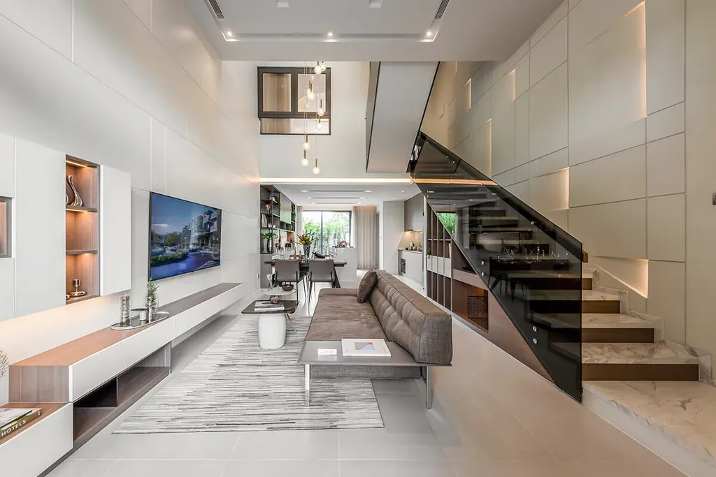 Phòng khách - The Standard Showflat Villa 1 Bình Dương - Phong cách Modern | Space T