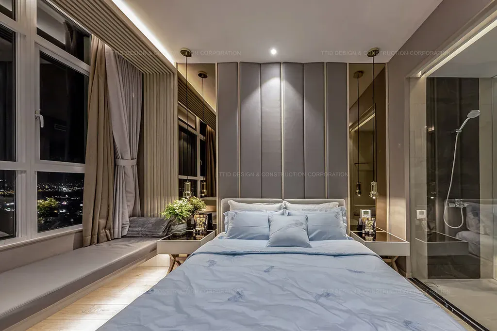 Phòng ngủ - Căn hộ Penthouse Vista Verde Quận 2 - Phong cách Modern | Space T