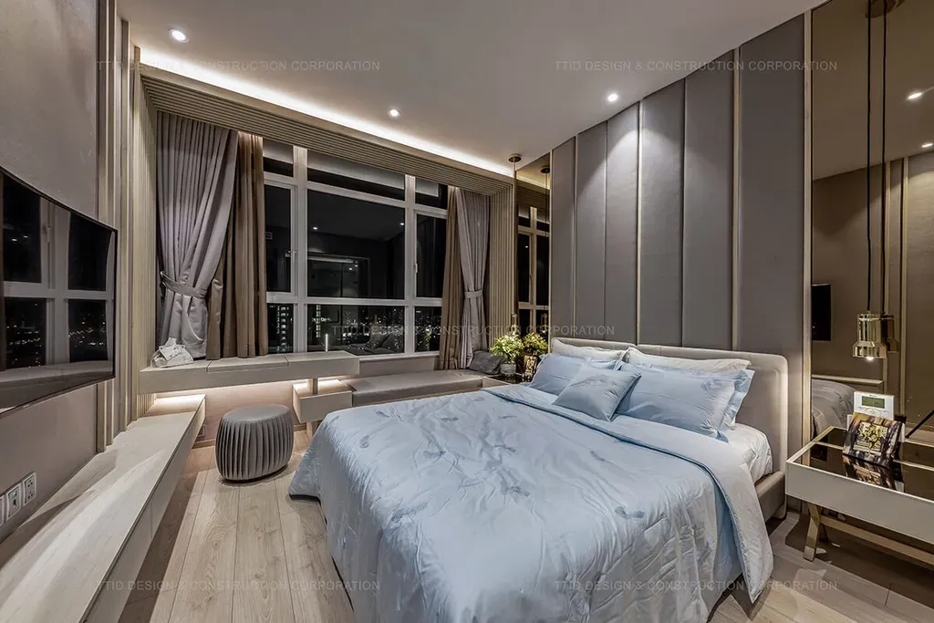 Phòng ngủ - Căn hộ Penthouse Vista Verde Quận 2 - Phong cách Modern | Space T