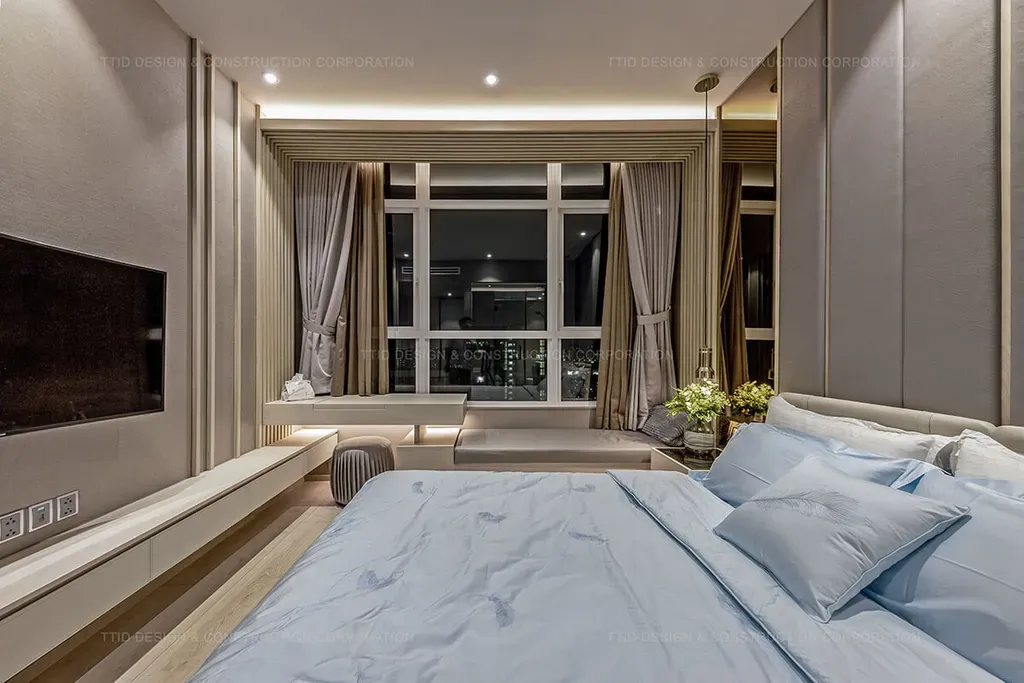 Phòng ngủ - Căn hộ Penthouse Vista Verde Quận 2 - Phong cách Modern | Space T