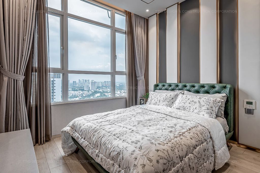 Phòng ngủ - Căn hộ Penthouse Vista Verde Quận 2 - Phong cách Modern  | Space T