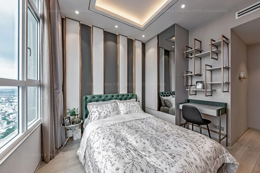 Phòng ngủ - Căn hộ Penthouse Vista Verde Quận 2 - Phong cách Modern | Space T