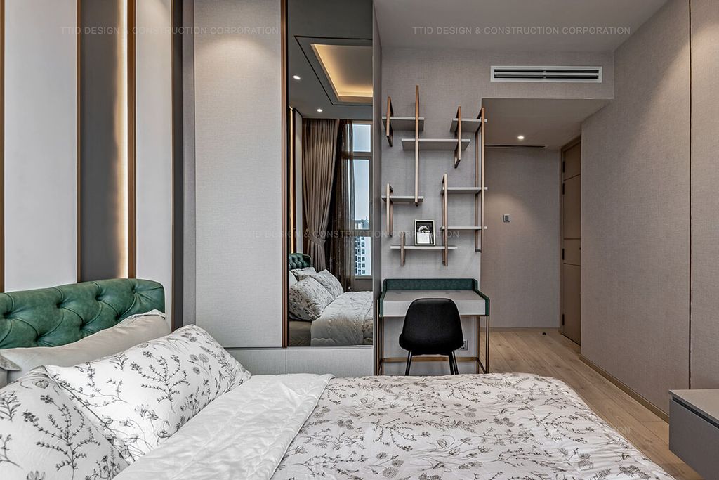 Phòng ngủ - Căn hộ Penthouse Vista Verde Quận 2 - Phong cách Modern  | Space T