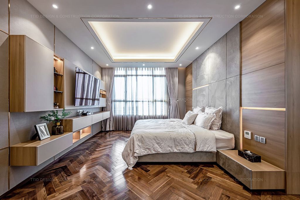 Phòng ngủ - Căn hộ Penthouse Vista Verde Quận 2 - Phong cách Modern  | Space T