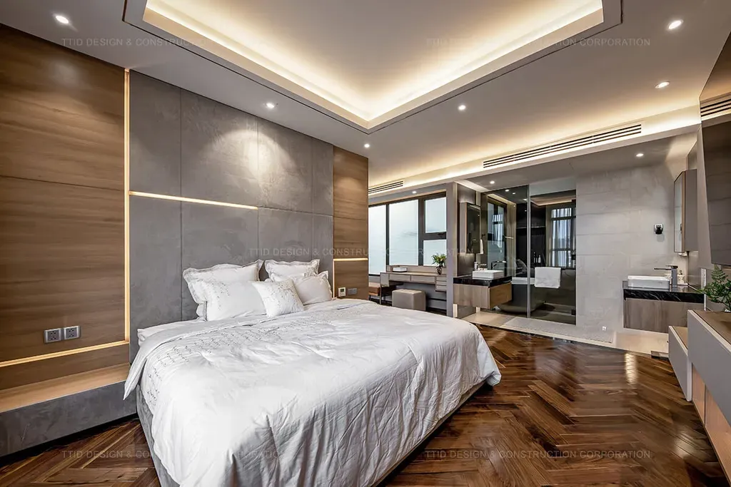 Phòng ngủ - Căn hộ Penthouse Vista Verde Quận 2 - Phong cách Modern | Space T