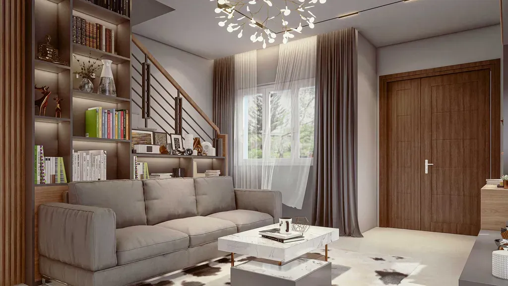 Phòng khách - Nhà phố Suncasa Bình Dương - Phong cách Modern | Space T