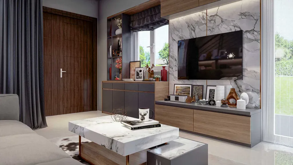 Phòng khách - Nhà phố Suncasa Bình Dương - Phong cách Modern | Space T