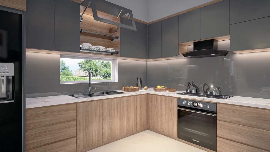 Phòng bếp - Nhà phố Suncasa Bình Dương - Phong cách Modern | Space T