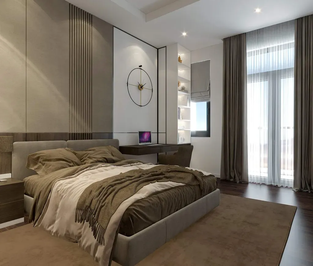 Phòng ngủ - Nhà phố Đỗ Xuân Hợp Quận 9 - Phong cách Modern | Space T