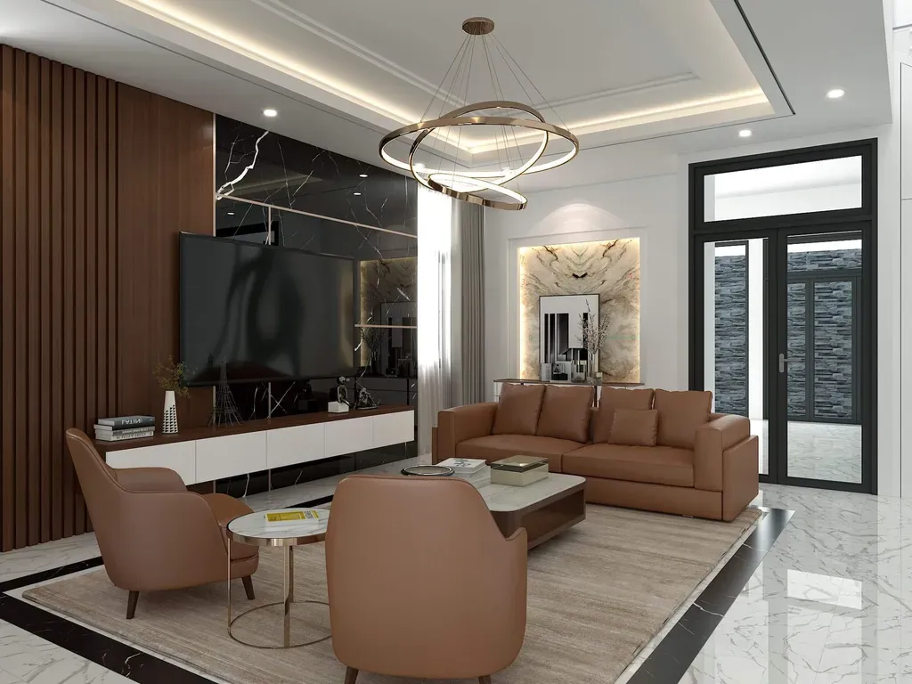 Phòng khách - Nhà phố Đỗ Xuân Hợp Quận 9 - Phong cách Modern | Space T