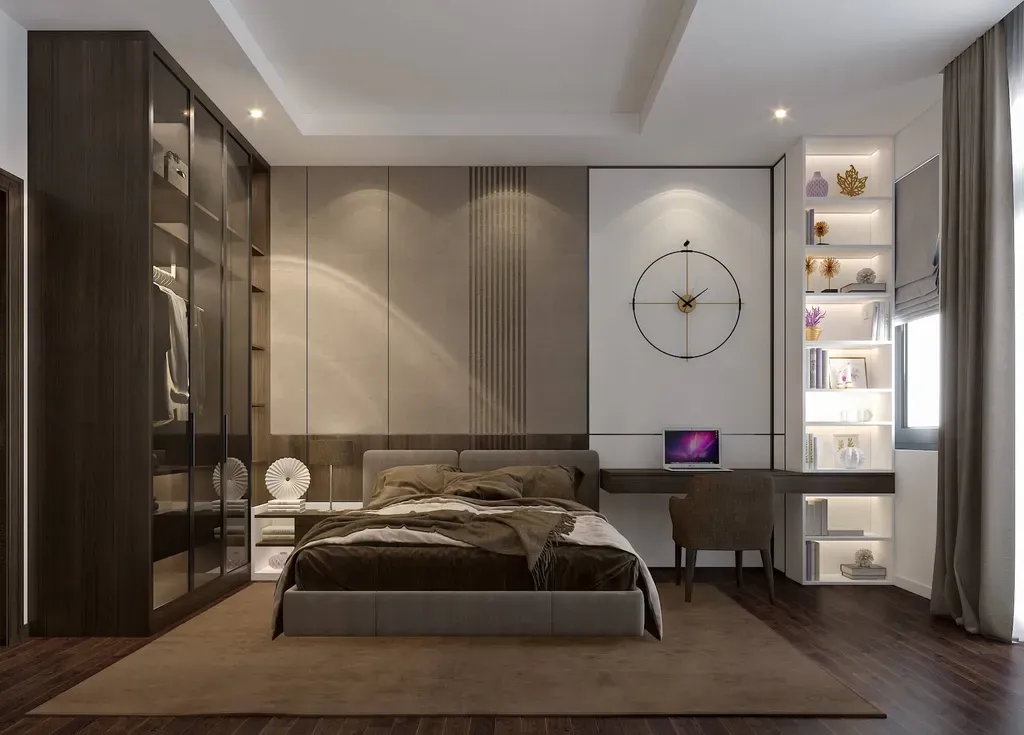 Phòng ngủ - Nhà phố Đỗ Xuân Hợp Quận 9 - Phong cách Modern | Space T