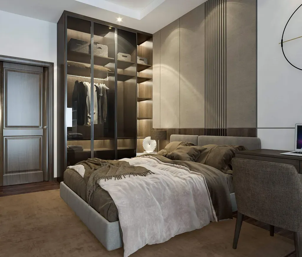 Phòng ngủ - Nhà phố Đỗ Xuân Hợp Quận 9 - Phong cách Modern | Space T