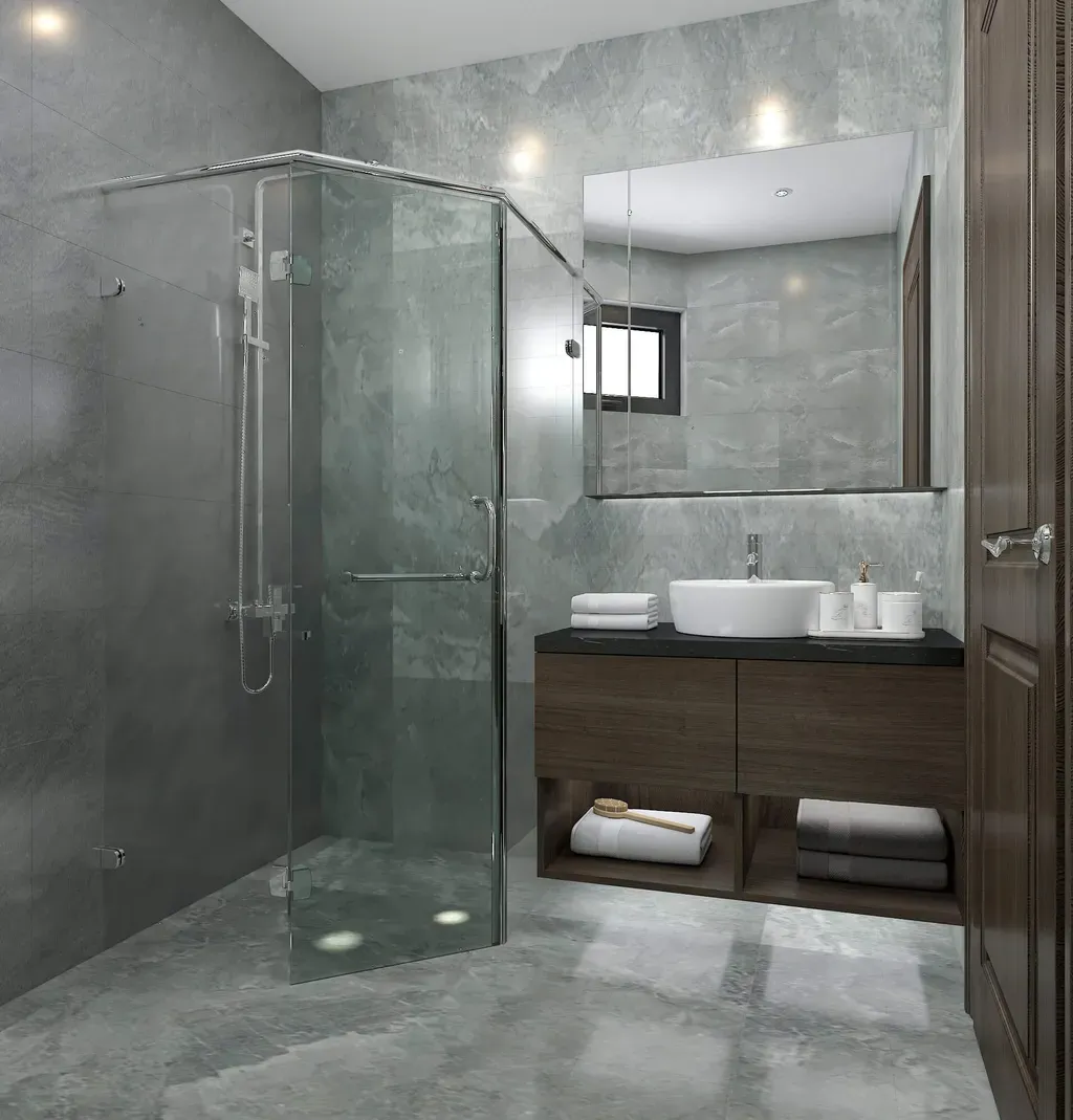 Phòng tắm - Nhà phố Đỗ Xuân Hợp Quận 9 - Phong cách Modern | Space T