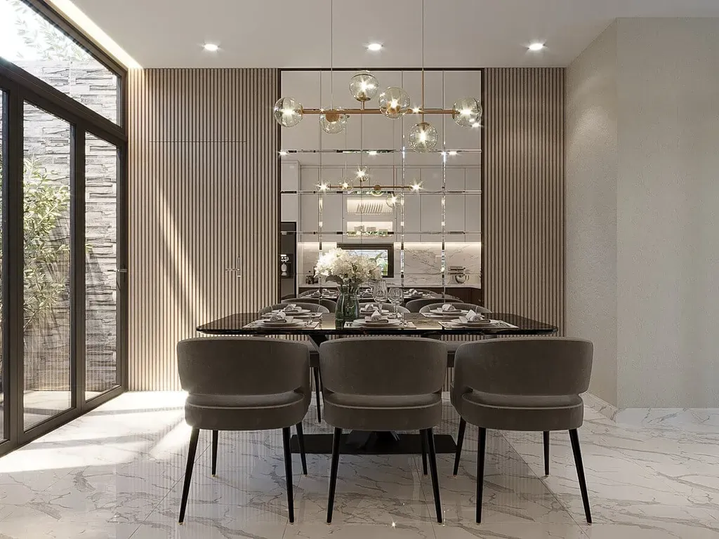 Phòng ăn - Nhà phố Đỗ Xuân Hợp Quận 9 - Phong cách Modern | Space T