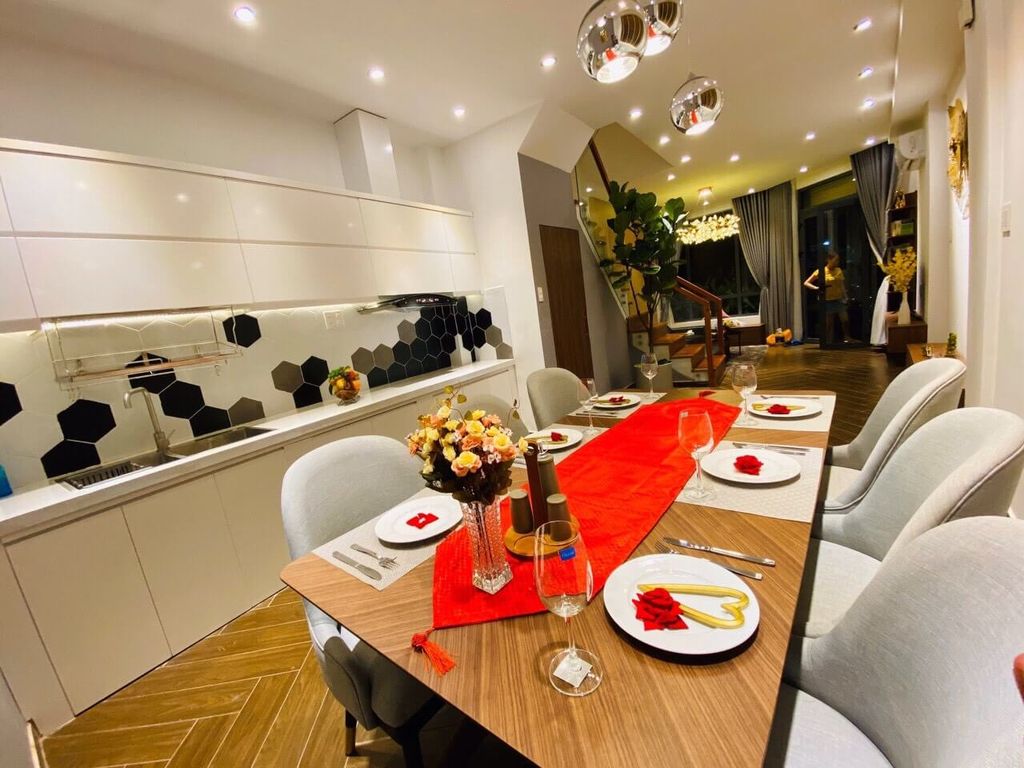 Phòng bếp, Phòng ăn - Nhà phố Dương Quảng Hàm Gò Vấp - Phong cách Modern  | Space T