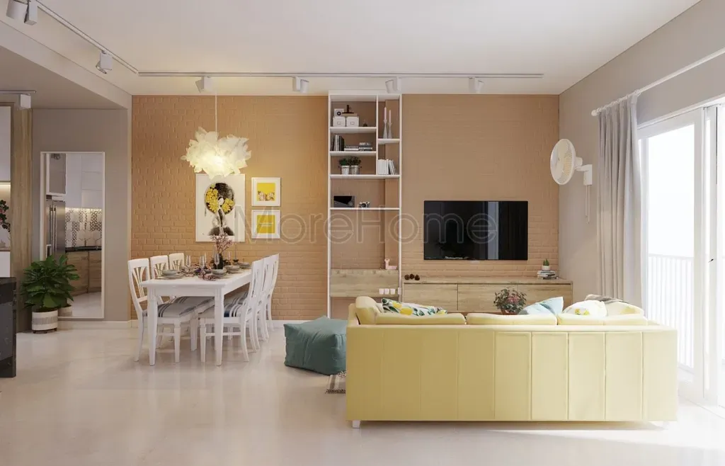Phòng khách, Phòng ăn - Căn hộ Park Resident Quận 7 79m2 - Phong cách Scandinavian | Space T