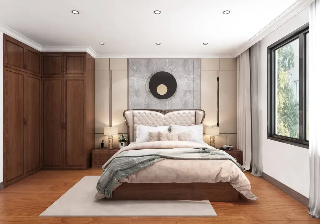 Phòng ngủ - Nhà phố KDC Lavilla Long An - Phong cách Neo Classic | Space T