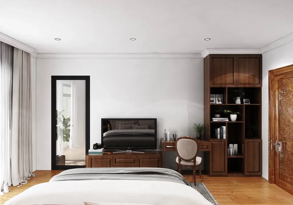 Phòng ngủ - Nhà phố KDC Lavilla Long An - Phong cách Neo Classic | Space T