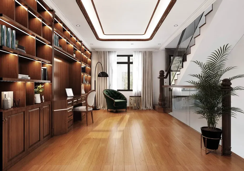 Phòng làm việc - Nhà phố KDC Lavilla Long An - Phong cách Neo Classic | Space T