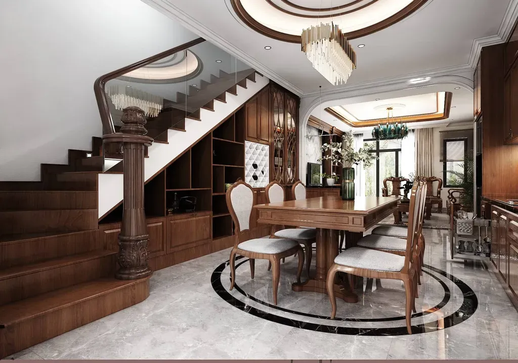 Phòng ăn - Nhà phố KDC Lavilla Long An - Phong cách Neo Classic | Space T