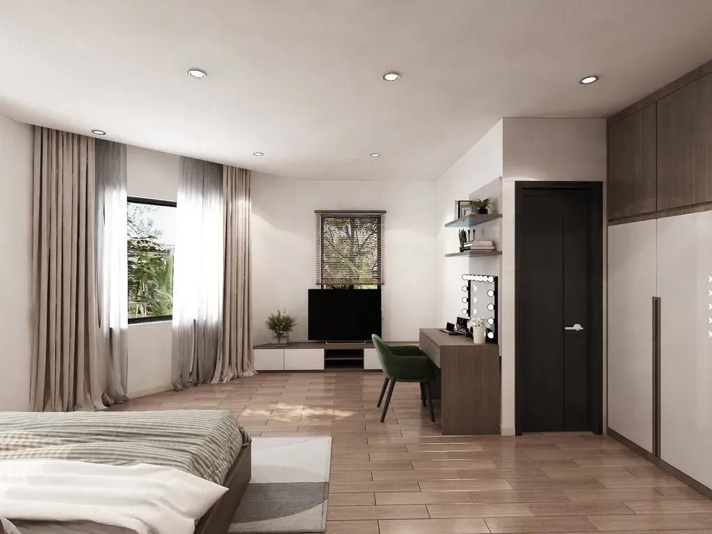 Phòng ngủ - Nhà phố KDC Solar City Long An - Phong cách Modern | Space T
