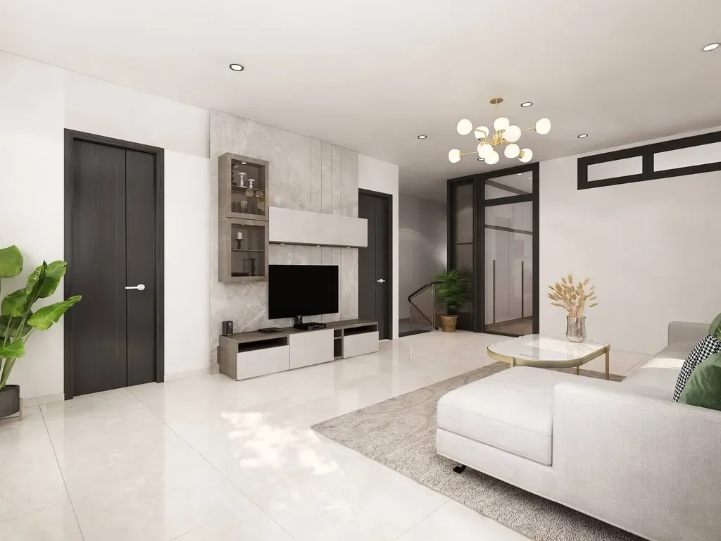 Phòng khách - Nhà phố KDC Solar City Long An - Phong cách Modern | Space T