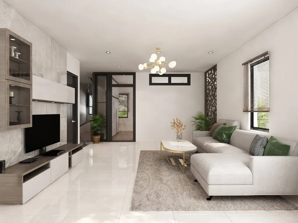 Phòng khách - Nhà phố KDC Solar City Long An - Phong cách Modern | Space T