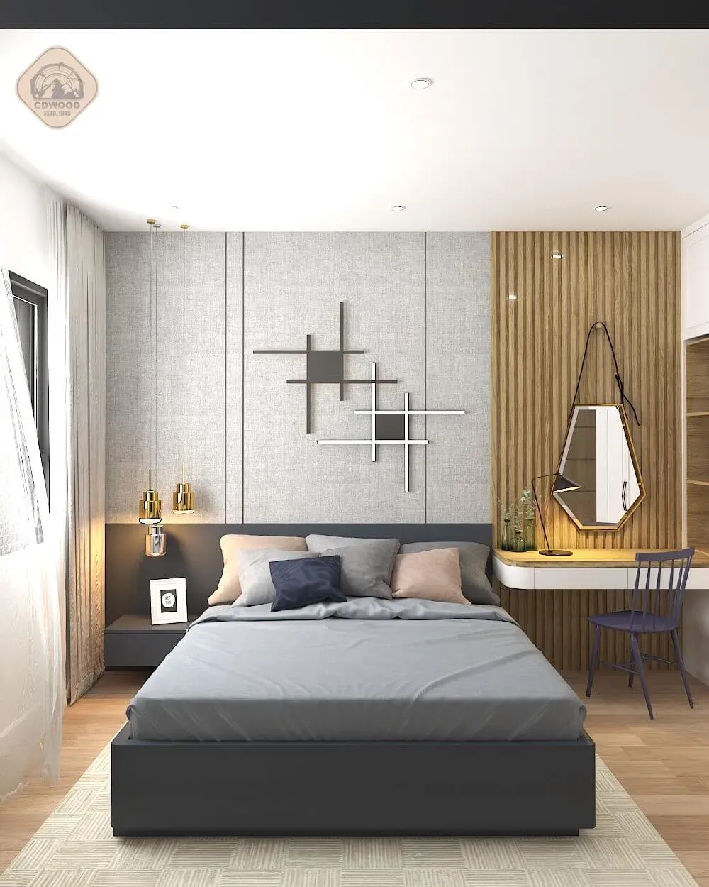 Phòng ngủ - Căn hộ Green Hills Quận Bình Tân - Phong cách Modern | Space T