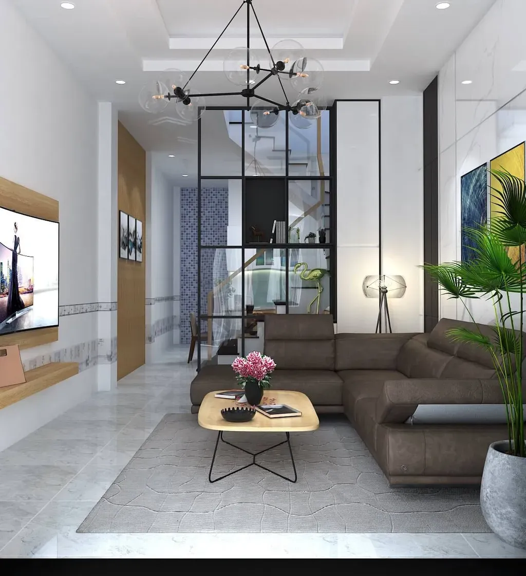 Phòng khách - Nhà phố Gò Vấp - Phong cách Modern + Scandinavian | Space T