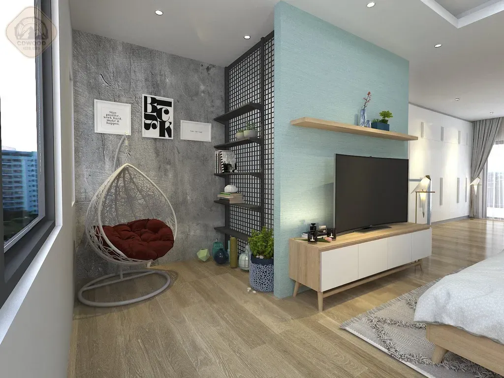 Phòng ngủ - Nhà phố KDC Solar City Long An - Phong cách Modern + Scandinavian | Space T