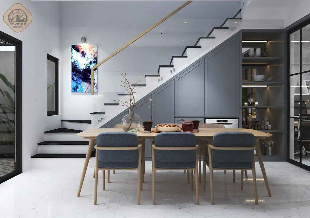 Phòng ăn - Nhà phố KDC Solar City Long An - Phong cách Modern + Scandinavian | Space T
