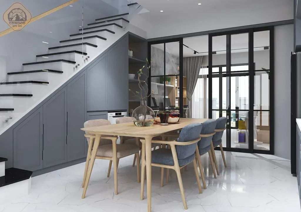 Phòng ăn - Nhà phố KDC Solar City Long An - Phong cách Modern + Scandinavian | Space T