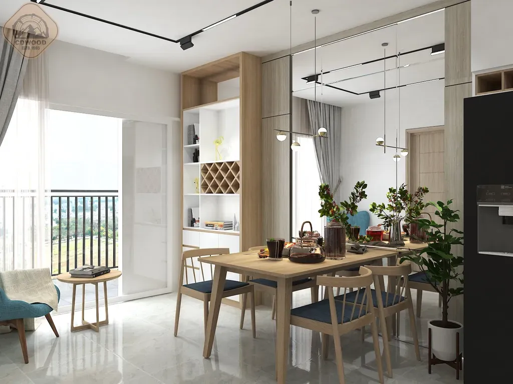 Phòng ăn - Căn hộ Green Town Bình Tân 68m2 - Phong cách Scandinavian | Space T