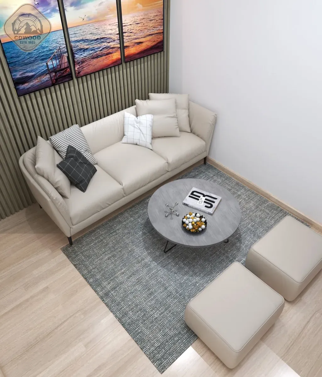 Phòng khách - Căn hộ Green Town Bình Tân 68m2 - Phong cách Scandinavian | Space T