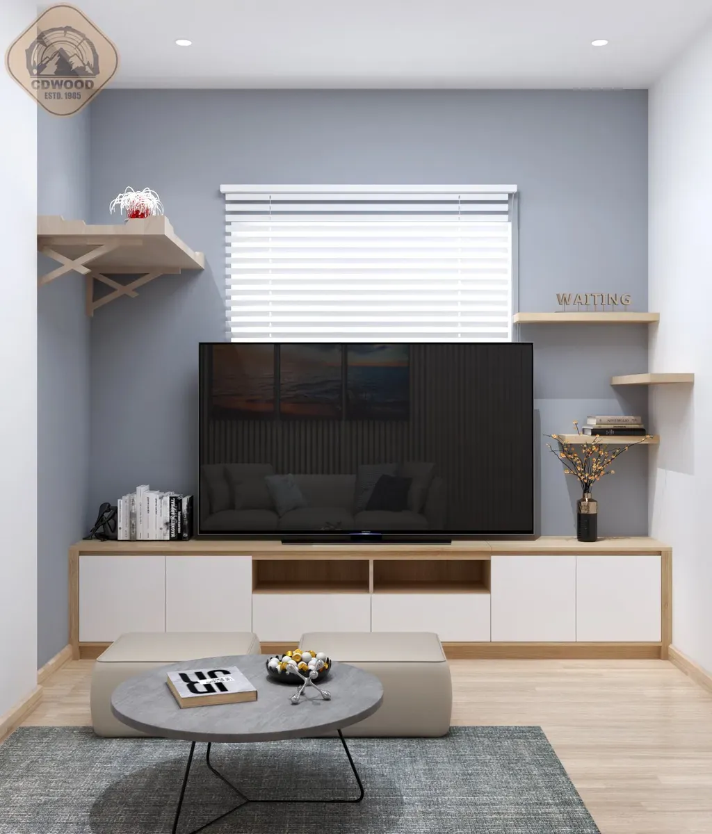 Phòng khách - Căn hộ Green Town Bình Tân 68m2 - Phong cách Scandinavian | Space T