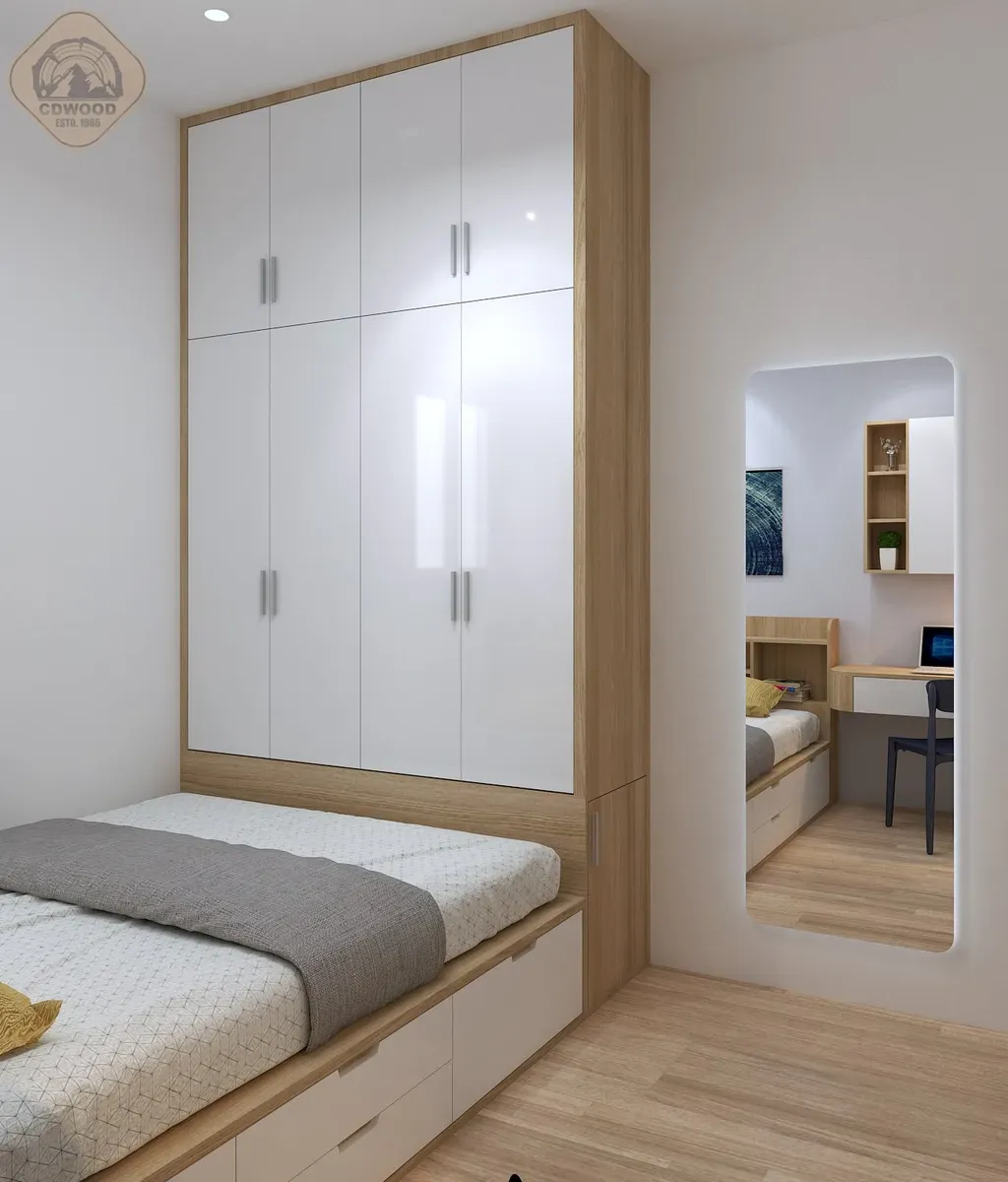 Phòng ngủ - Căn hộ Green Town Bình Tân 68m2 - Phong cách Scandinavian | Space T