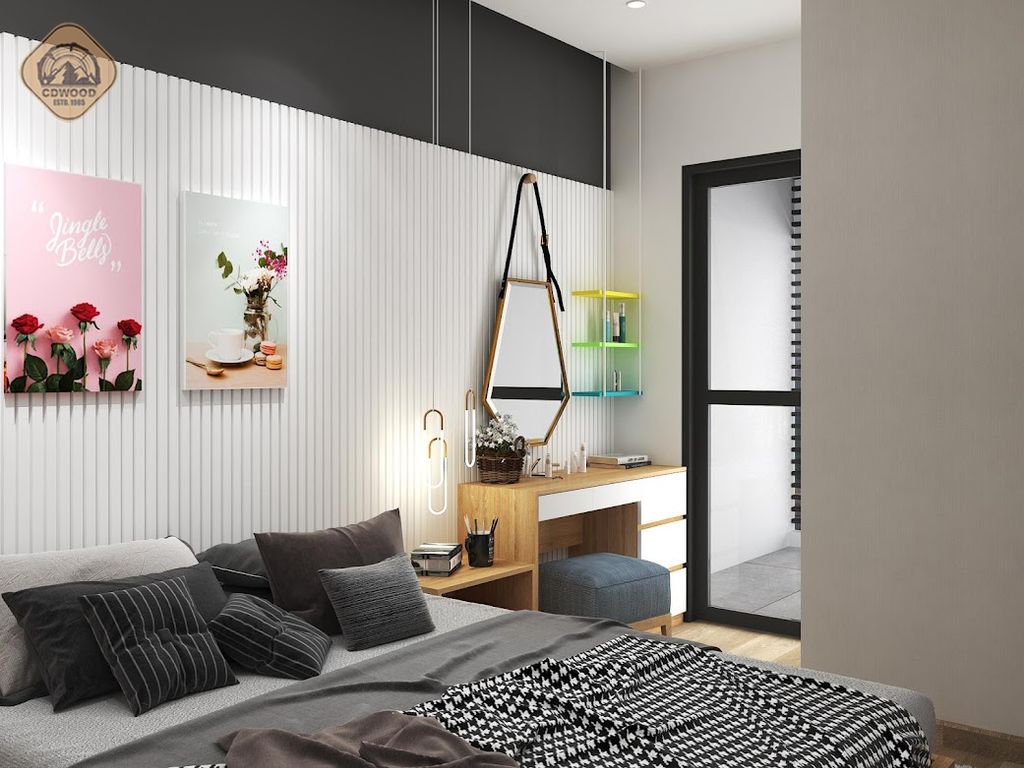 Phòng ngủ - Nhà mẫu Dự án Green Town Bình Tân 68m2 - Phong cách Color Block + Scandinavian  | Space T