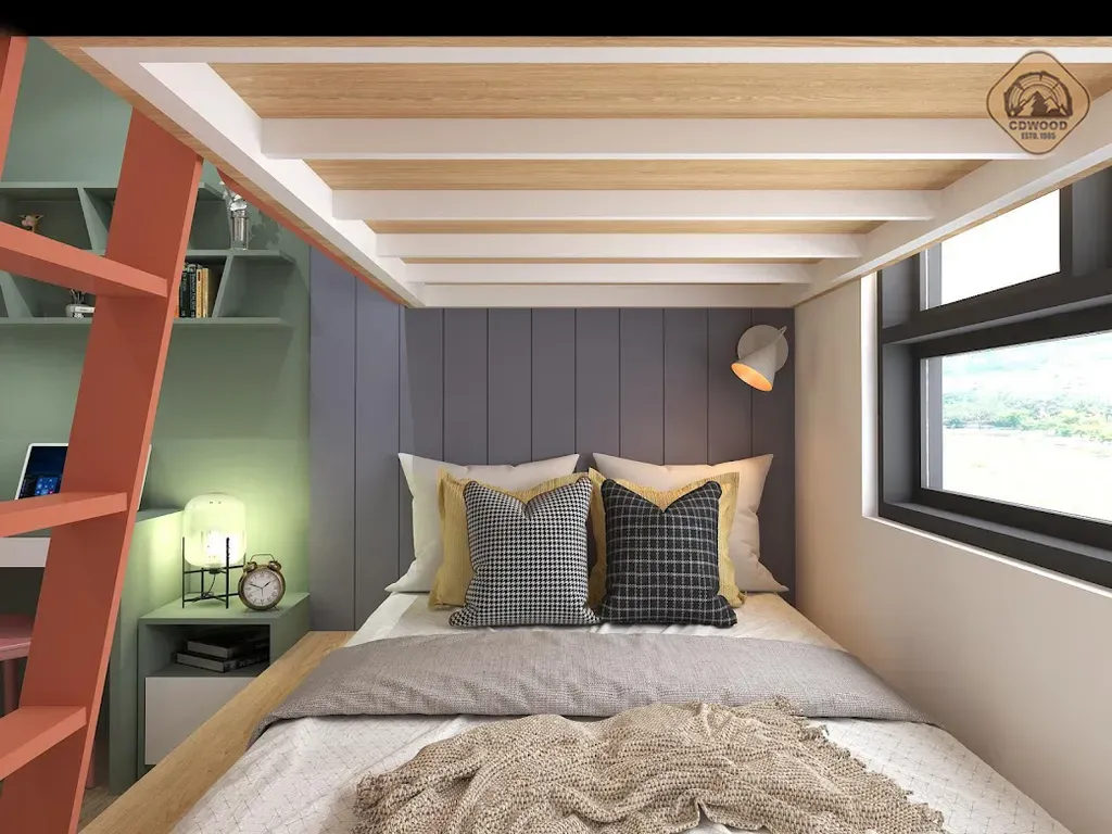 Phòng ngủ - Nhà mẫu Dự án Green Town Bình Tân 68m2 - Phong cách Color Block + Scandinavian | Space T