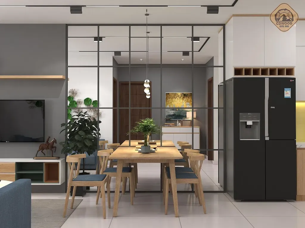 Phòng ăn - Nhà mẫu Dự án Green Town Bình Tân 68m2 - Phong cách Color Block + Scandinavian | Space T
