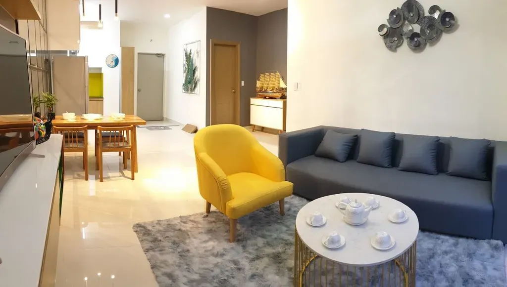 Phòng khách, Phòng ăn - Nhà mẫu Dự án Green Town Bình Tân - Phong cách Color Block + Scandinavian | Space T
